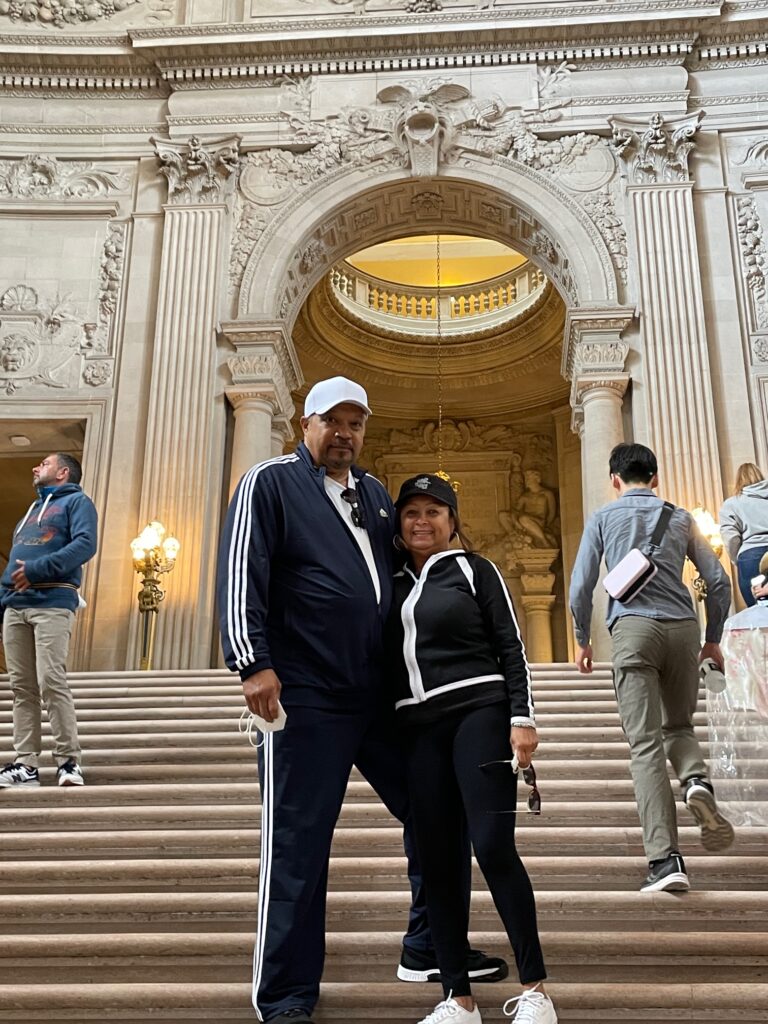 At City Hall with Freddy and Denise Smith-emp